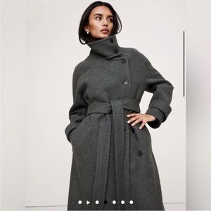 NWOT Banana Republic Gray Wool Coat, Size M